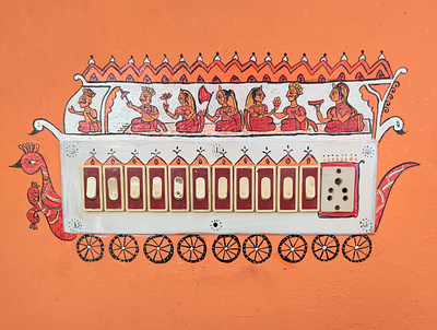 Switchboard Phad Painting art indianfolkart painting switchboard