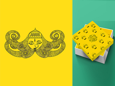 Durga meets Punjabi design illustration typography