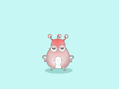 Period Monster animation illustration vector