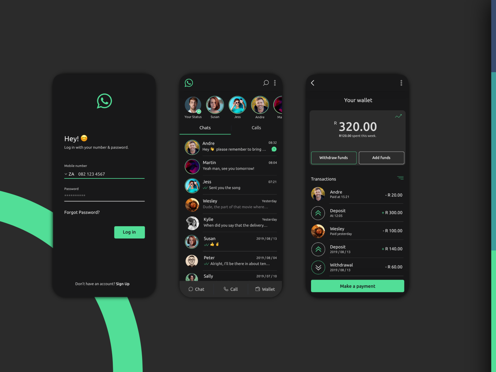 Whatsapp Concept Dark Mode By Matt Van Zyl On Dribbble Whatsapp Concept Dark Mode By Matt Van Zyl On Dribbble