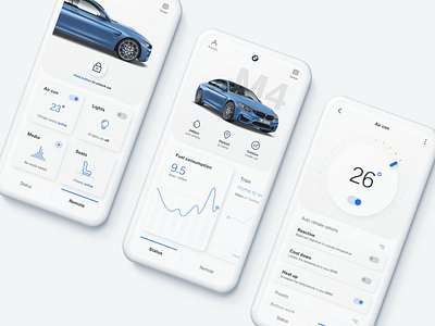 BMW Connected App redesign concept adobe xd app bmw car connected car design flat minimal product design ui ui design ux ux design xd