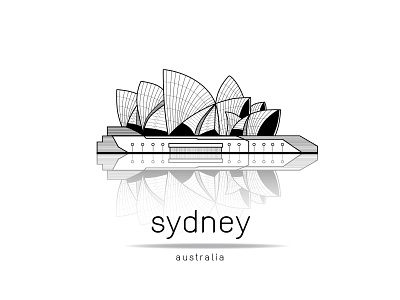 Sydney opera house illustration design