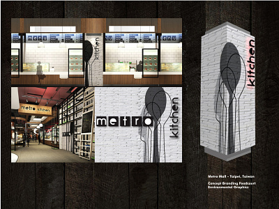 metrowalk food court area concept branding