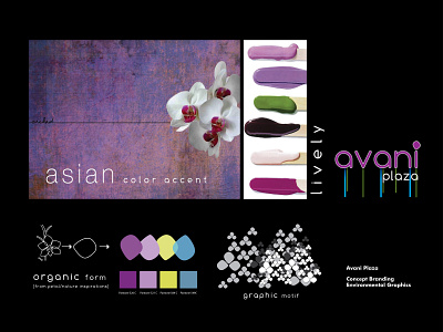 concept branding and environmental graphics : avani plaza