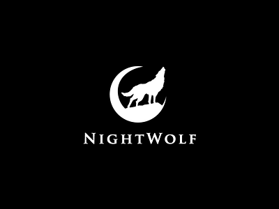 night wolf animation app art brand branding design flat icon icons identity illustration illustrator logo minimal mobile type typography vector web website