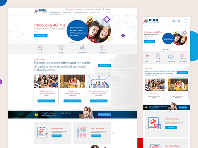 BSNL Website Redesign Concept creative design design designideas redesign concept webdesign website concept website design