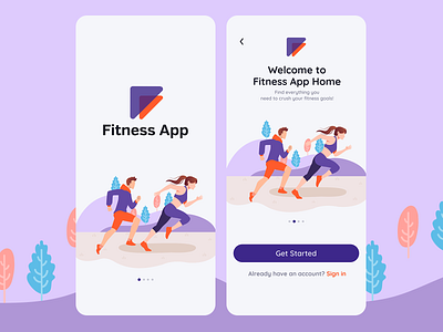 Fitness App Splash Screen Concept