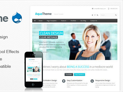 Aqua - Responsive Drupal Theme best drupal themes drupal drupal themes premium drupal theme