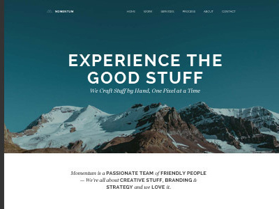 Momentum - Simple Creative One Page Drupal Theme