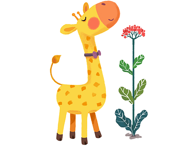 miracle garden_giraffe_8 animal design flower giraffe illustration smell