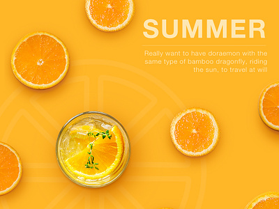 summer design drink fruit juice layoutdesign line orange poster pot smell summer