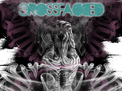 Crossfaded Cover White Smoke. Dribble. abstract art black blue design hiphop music pink urban white