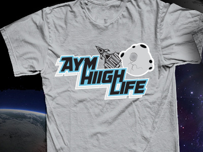Aymhiigh cimple clean design illustrator rocket space tshirt type