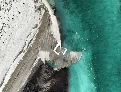 AB GLITCH AERIAL VIEW art beach brand branding color design designer logo ocean photoshop symbol texture