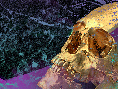 Gold skull texture art bright design gold photoshop poster skull texture