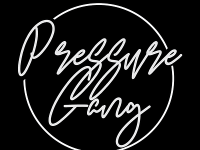 Pressure Gang Logo design art branding illustrator logo script symbol typography