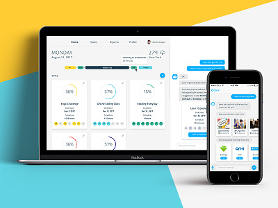 Time Management Platform app design chatbot data visualization platform responsive visual design web app