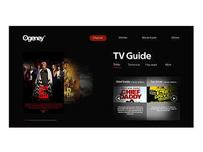 UI for Ogene TV branding design designs graphics illustration ui