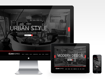 Jeff Click Homes bold clean modern photography responsive web design