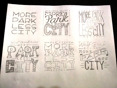 Wolf Creek Resort - Sticker sketches hand lettering lettering pencil sketch sketches stickers tagline