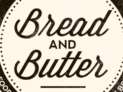 Bread & Butter Logo bread butter donation food logo startup