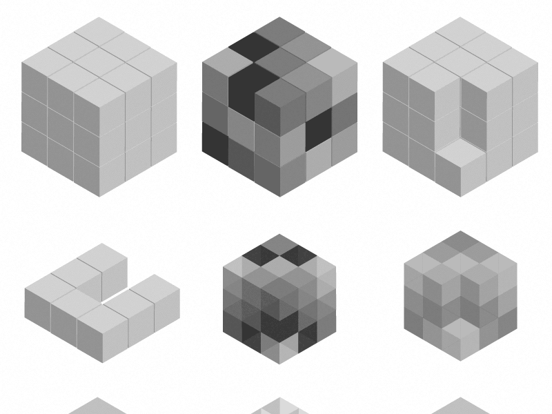 [GIF] Compartment : Illustrator Shapes cubes illustrator