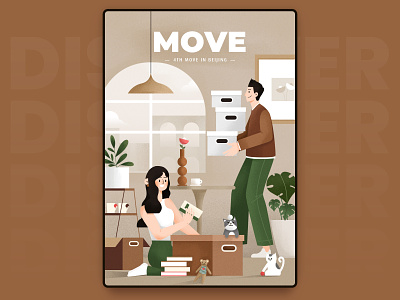 Move design illustration typography