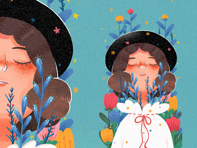 Flowers and girls design flowers girl illustration illustrator illustrator art