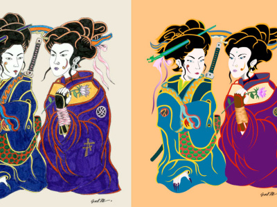 Yin&Yang (traditional & digital illustration) freehanddrawing illustration
