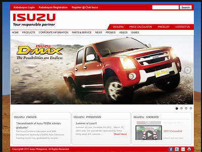 Isuzu Philippines 2010 isuzu webdesign