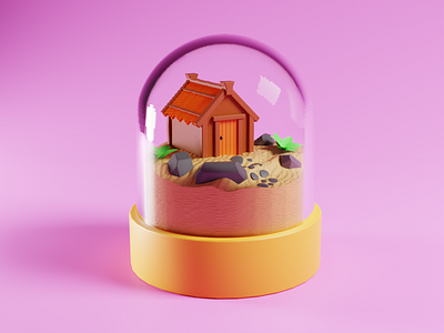 Sandball 3d illustration