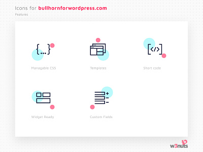 Icons for Website Bullhorn For WordPress branding design design icons icon illustration logo minimal typography ui ux vector wordpress design