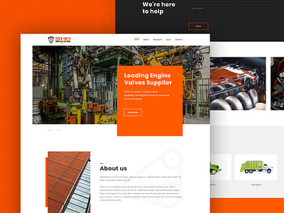 SHM design engine valve flat manufacture mechanics minimal psd template typography ui ux web webdesign