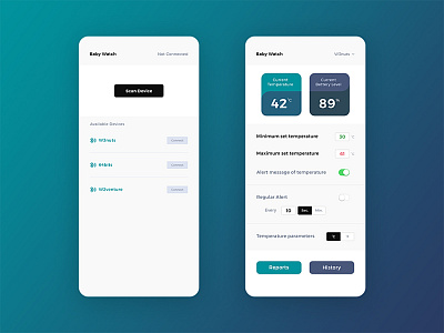 Temperature Monitor app branding design icon minimal mobile app design mobile app development mobile ui typography ui uiux ux