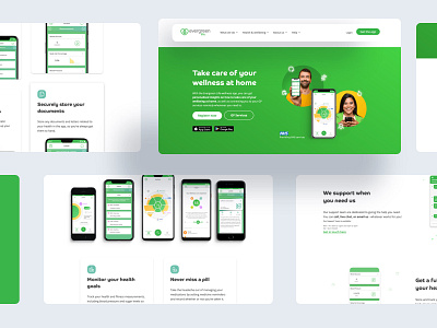 Wellness App Website Design app design app landing page fitness app ui design web design wellness app