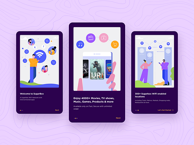 Onboarding screens