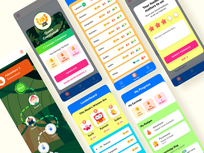 Kids learning app UI