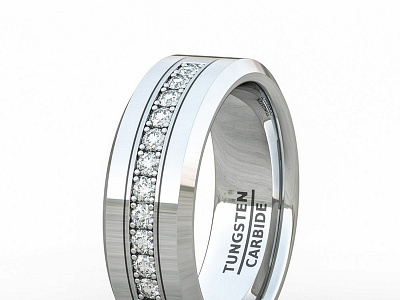 Engraved Tungsten Ring brown cz ring thin tungsten ring tungsten rings for men