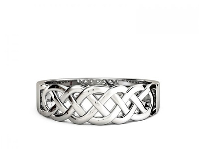 925 STERLING SILVER BAND CLASSIC VINTAGE CELTIC KNOT RING