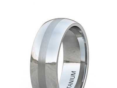 CLASSIC MENS WEDDING BAND POLISHED WITH BRUSHED INLAY black mens wedding band titanium wedding bands for men