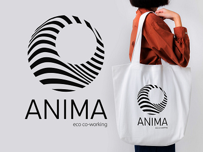 LOGO for eco co-working ANIMA branding design graphic design logo vector