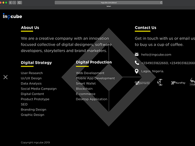 Incube web landing page Expanded animation app branding dahnteyy design gif icon illustration interaction interaction design lettering logo type typography ui ux web website