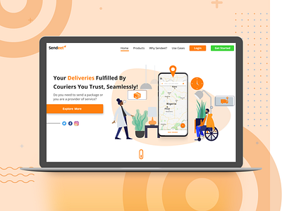 Sendeet Landing page design