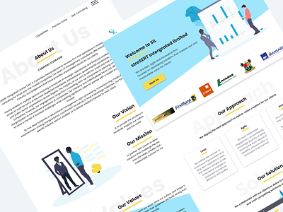 Landing page for StreSERT Integrated Limited animation branding dahnteyy design flat gif icon illustration interaction interaction design logo pixeldahn typography ui ui web design ux vector web website
