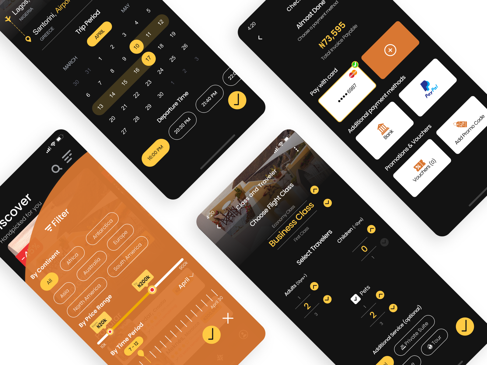 Travel App UI - Home page and Preview by Daniel Abayomi on Dribbble