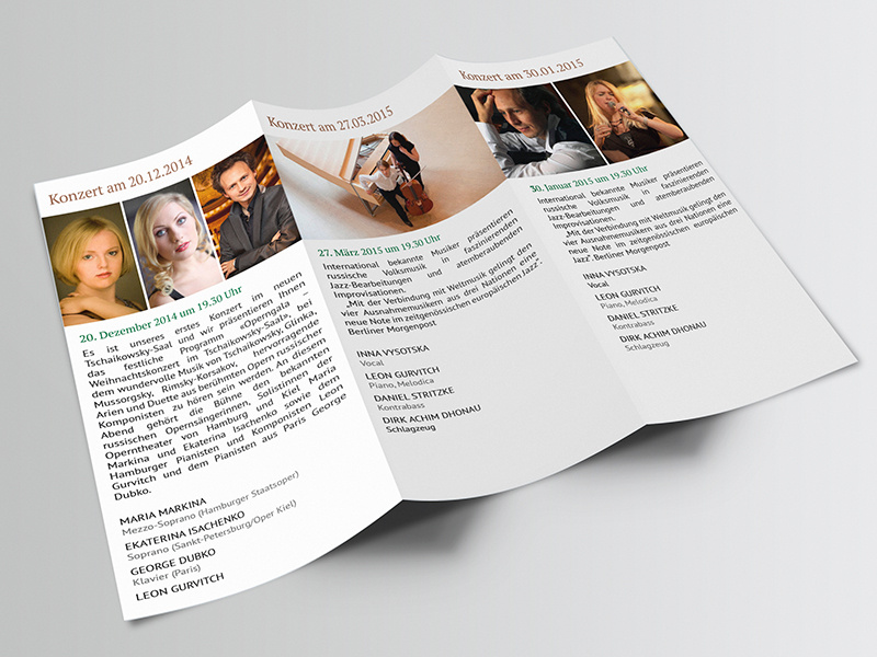 Flyer polygraphy typography paper