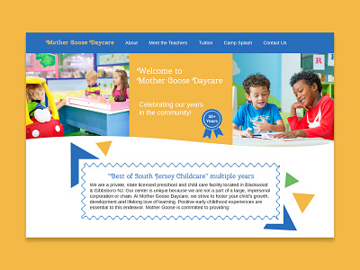 Mother Goose - Daycare Concept typography ui design webdesign