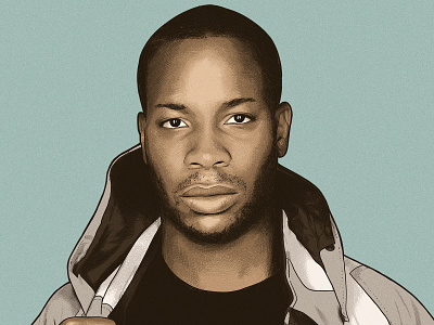 Ékoué, french rapper from La Rumeur digital art digital illustration digital painting illustration music portrait rap