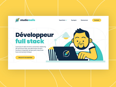 Web design for Studio Maiis website branding developper fullstack illustration ui design webdesign