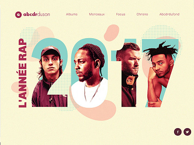 Web design for rap report of the year 2017 music rap ui webdesign